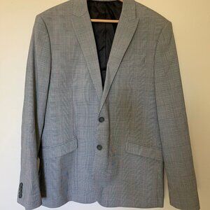 Express men's slim tweed/plaid print blazer size 42R